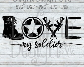 Love Army Svg Etsy
