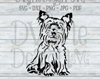 Download Free Yorkie Silhouette Etsy SVG Cut Files