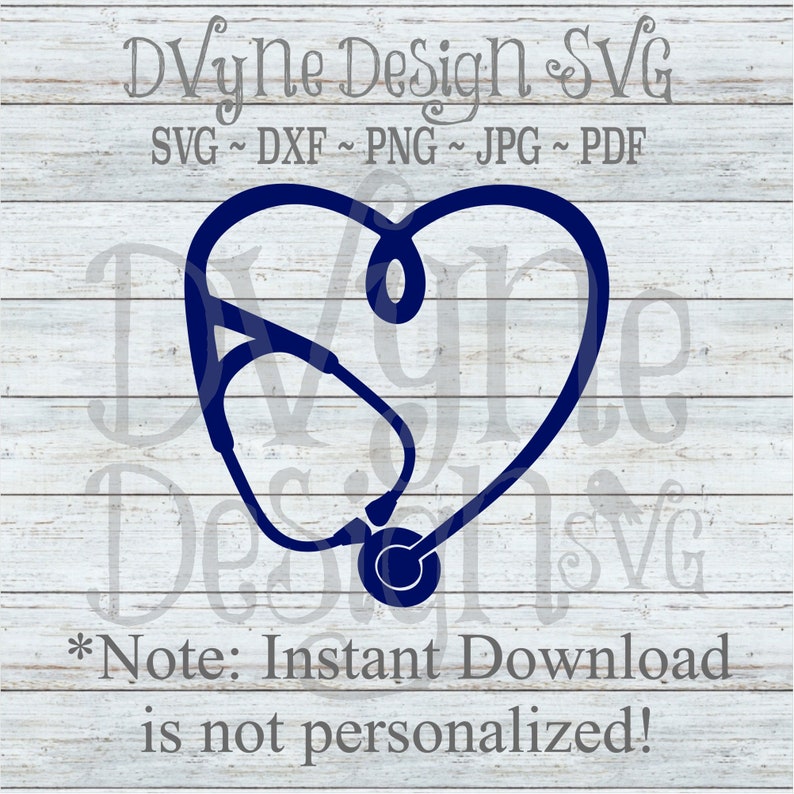 Personalized Stethoscope SVG Stethoscope Heart Cut File for | Etsy