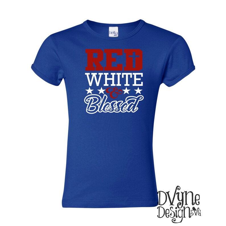 Download Red White and Blessed T-Shirt SVG Patriotic Vinyl SVG | Etsy