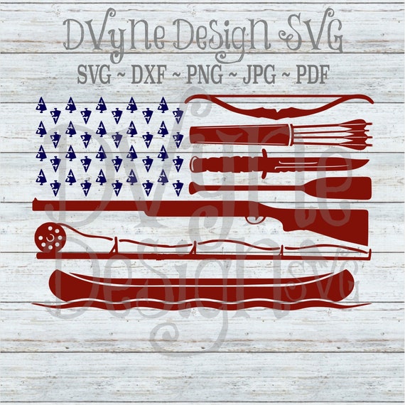 Free Free Hunting And Fishing American Flag Svg SVG PNG EPS DXF File