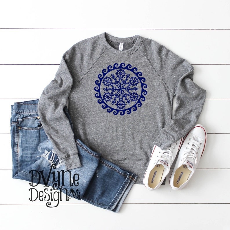 Download Nautical Mandala SVG Anchor and Ship's Wheel Digital Cut ...