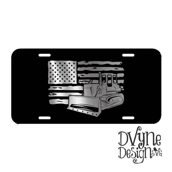 Bulldozer Svg Equipment Operator Flag Svg For Silhouette Or Etsy