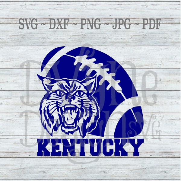 Kentucky Wildcat Football SVG digital download for Silhouette or Cricut Cutting Machine, 300dpi PNG for Sublimation, Instant Download