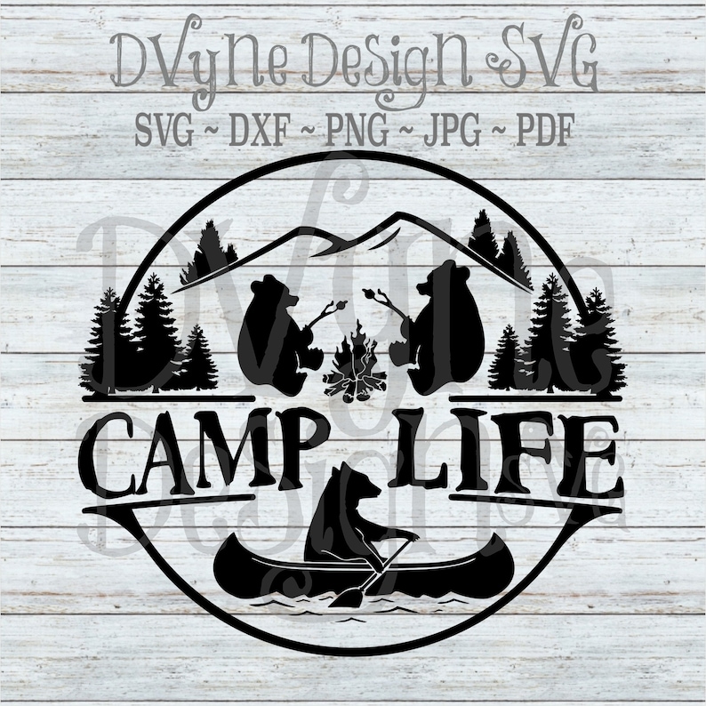 Download Camping SVG Camp Life SVG Camping Bears SVG for Silhouette ...