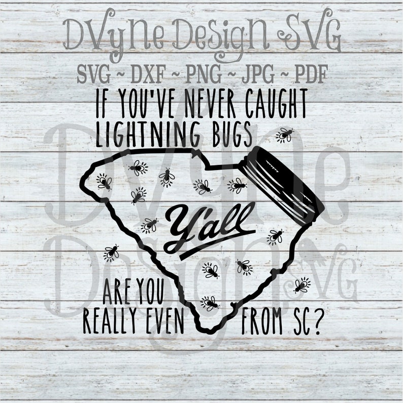 South Carolina Lightning Bugs SVG Fireflies SVG Forsilhouette Etsy
