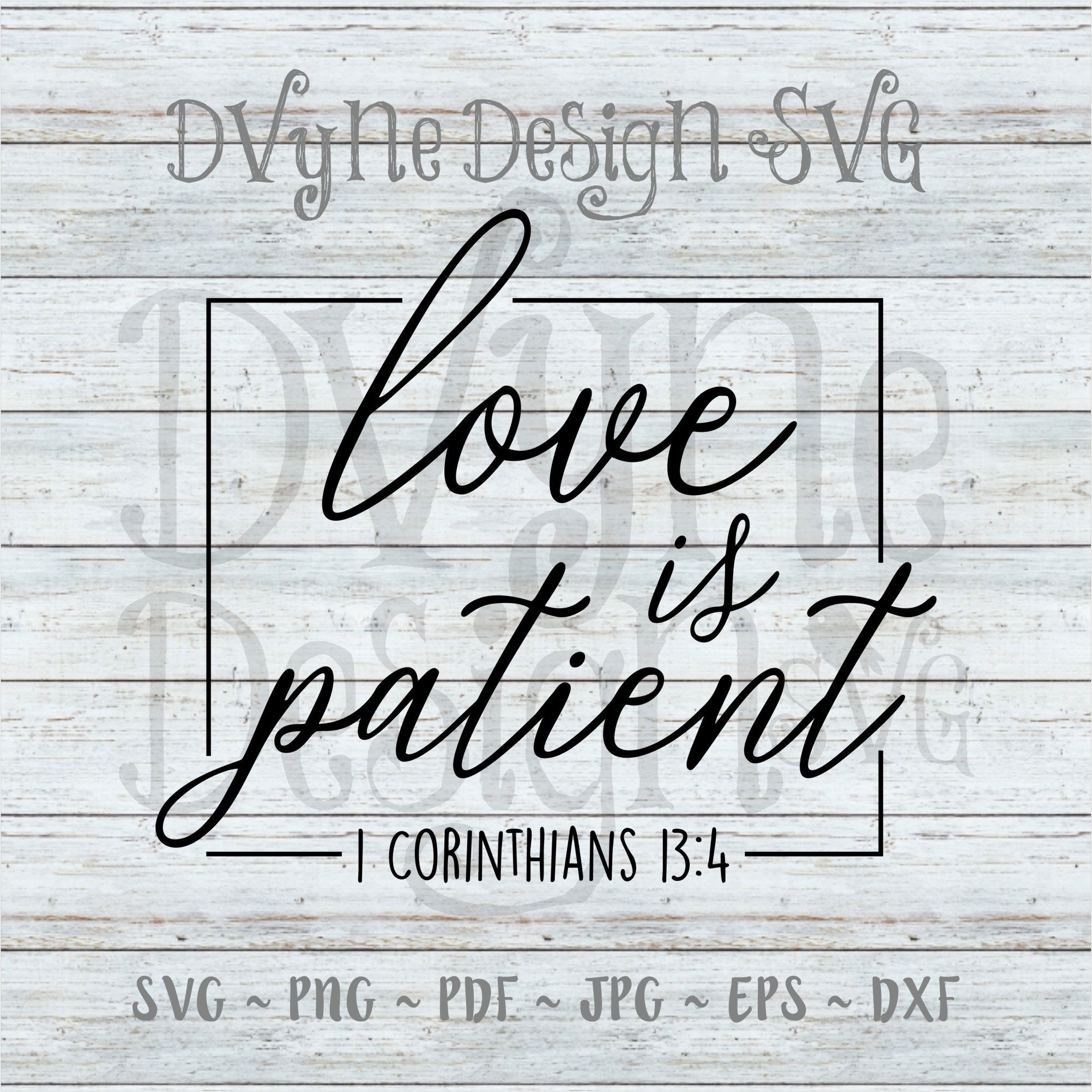 Love is Patient SVG Bible Verse Digital Cut File for  Etsy