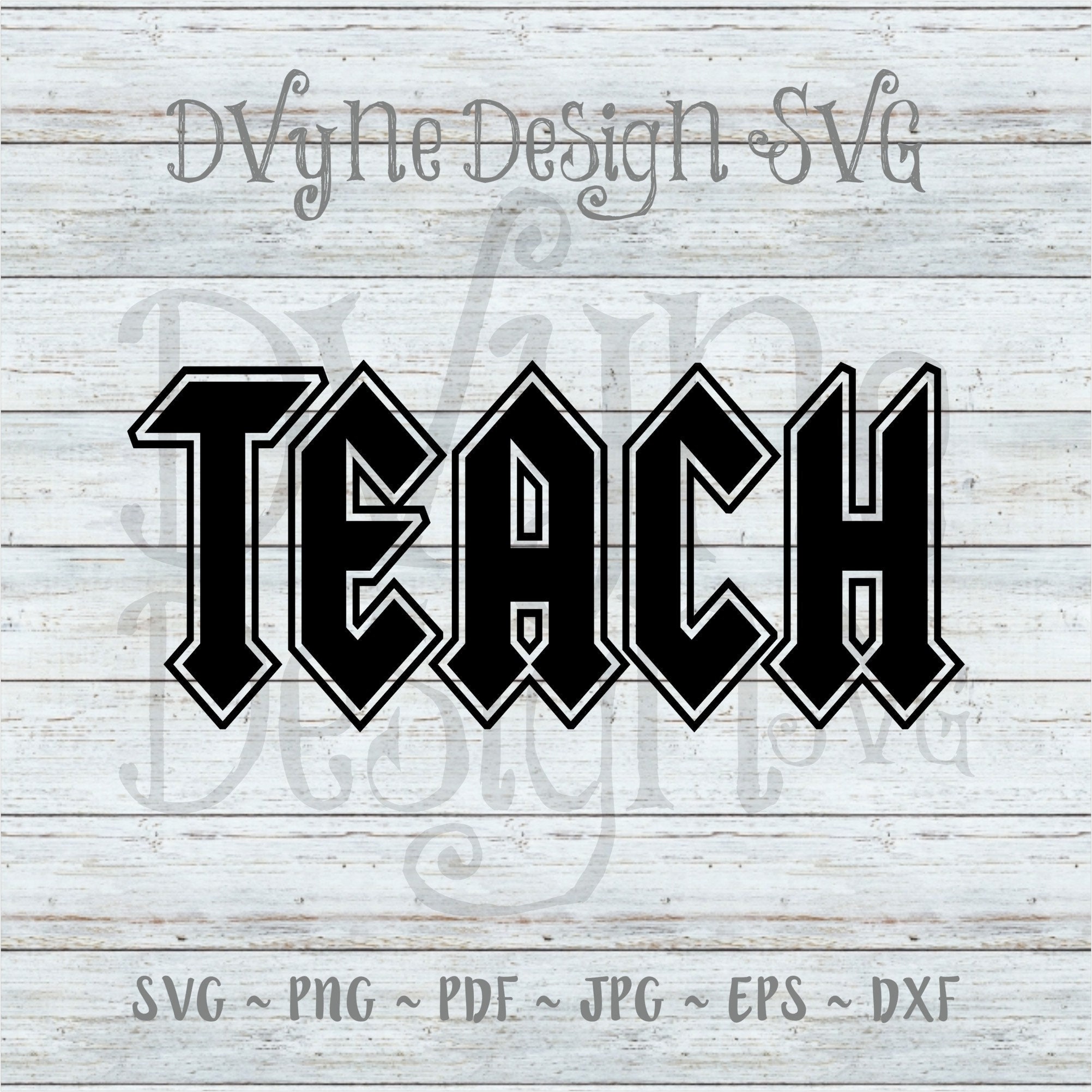 Download Teach Svg Teacher Svg Teacher Vinyl Cut File For Silhouette Etsy