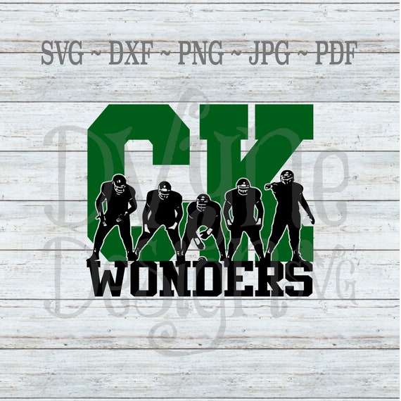 Ceredo Kenova CK Wonders Football SVG for Silhouette Cricut Etsy