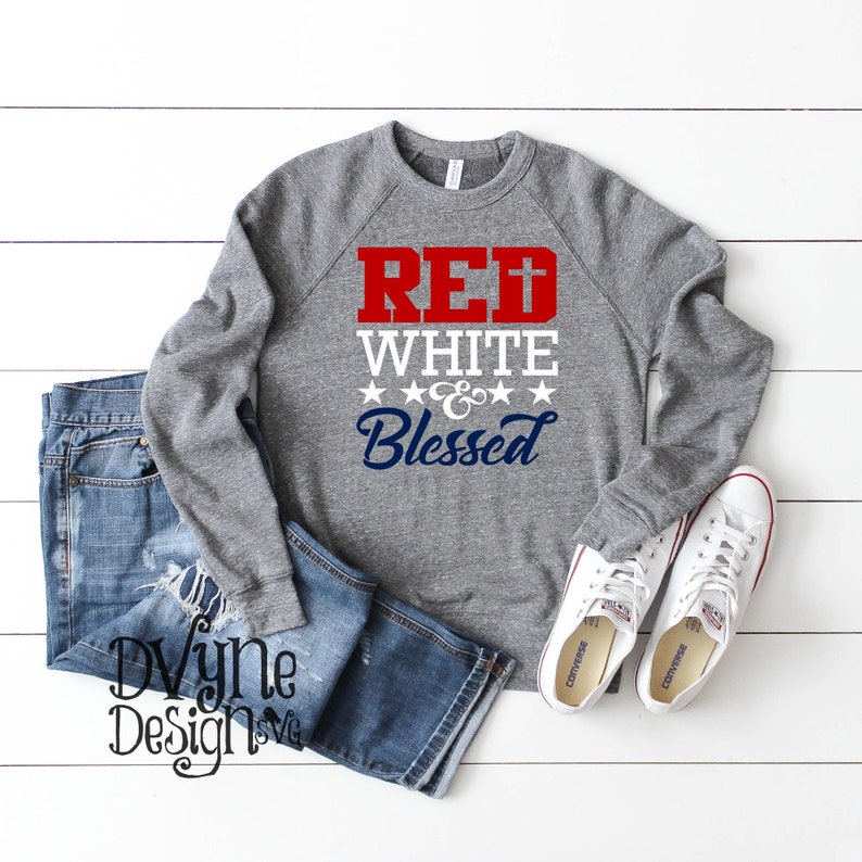 Download Red White and Blessed T-Shirt SVG Patriotic Vinyl SVG | Etsy