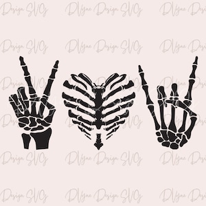 Peace, Love, Rock and Roll SVG, Xray SVG, Radiology SVG, Radiology Tech Digital Cut File, Silhouette and Cricut Cut File, Instant Download