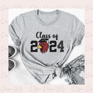 2024 Cardinal Graduate SVG, Class of 2024 Cardinals Silhouette or Cricut Vinyl Cut File, Graduation Gifts, PNG Sublimation T-Shirt Design image 4