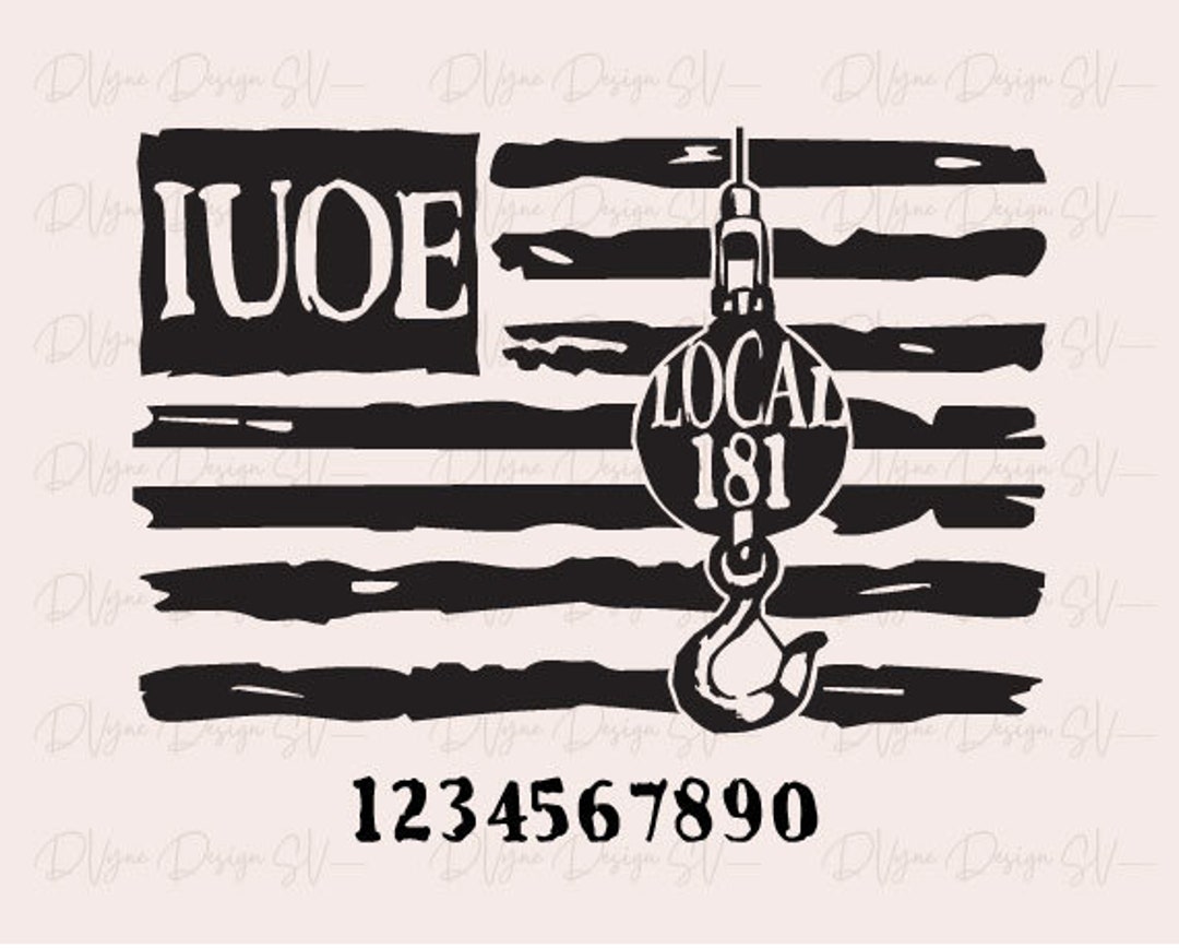 Crane Operator Flag, IUOE Crane Operator Flag Svg, Operating Engineers