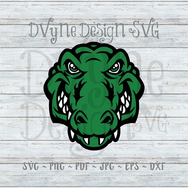 Gator Mascot SVG, Alligator Mascot Printable Art, Gator SVG for Silhouette or Cricut, Florida Gator PNG for Sublimation, Instant Download