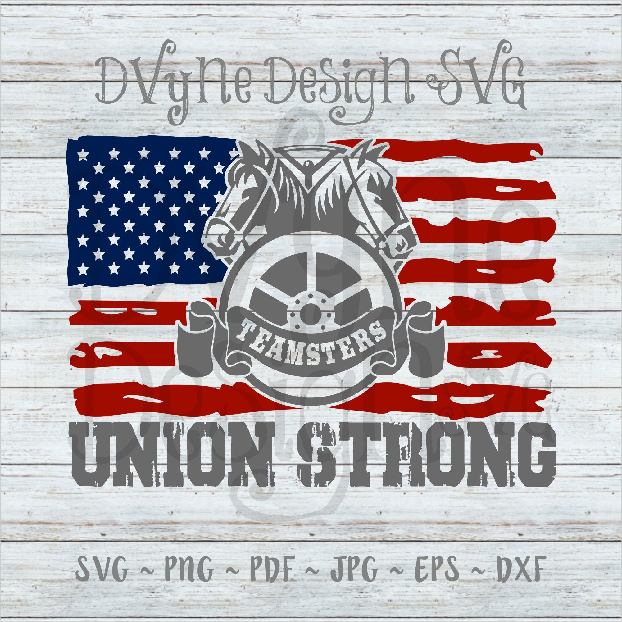 Teamsters Flag SVG Teamsters Union SVG for Silhouette or | Etsy