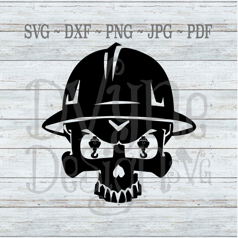 Crane Operator Skull Hard Hat SVG Crane Operator or Rigger Etsy