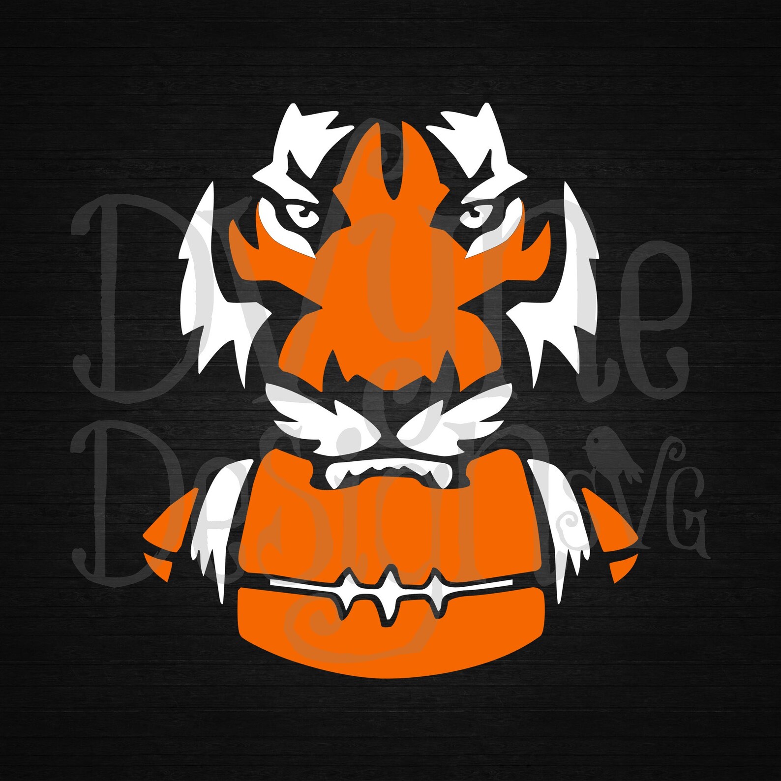 Tiger Football SVG for Silhouette or Cricut Machines Tiger Etsy