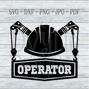 Crane Operator SVG, Operator Hard Hat, Hard Hat SVG, Crane Boom Hook SVG, Skilled Trades svg, Operator cut file, Silhouette svg, Cricut svg