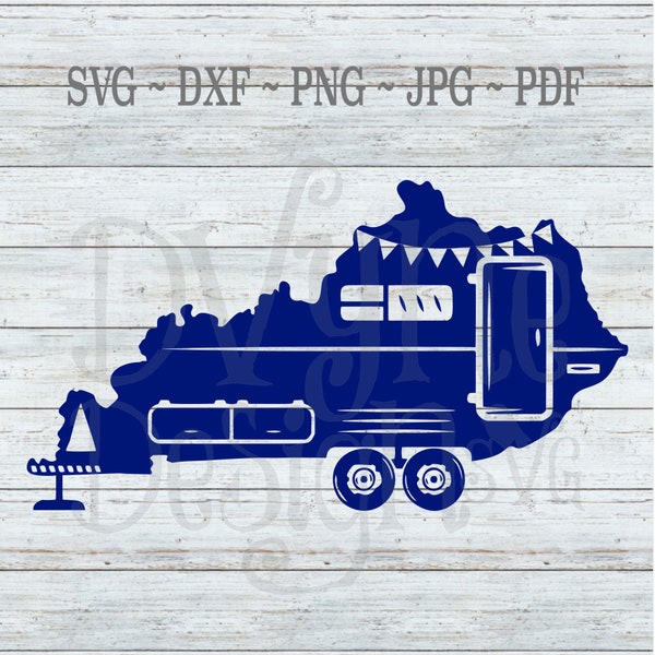 KY Camper svg, Camping svg, Kentucky RV Shirt, Camper svg, KY Camping svg, Silhouette and Cricut Digital Cut File, Instant Download