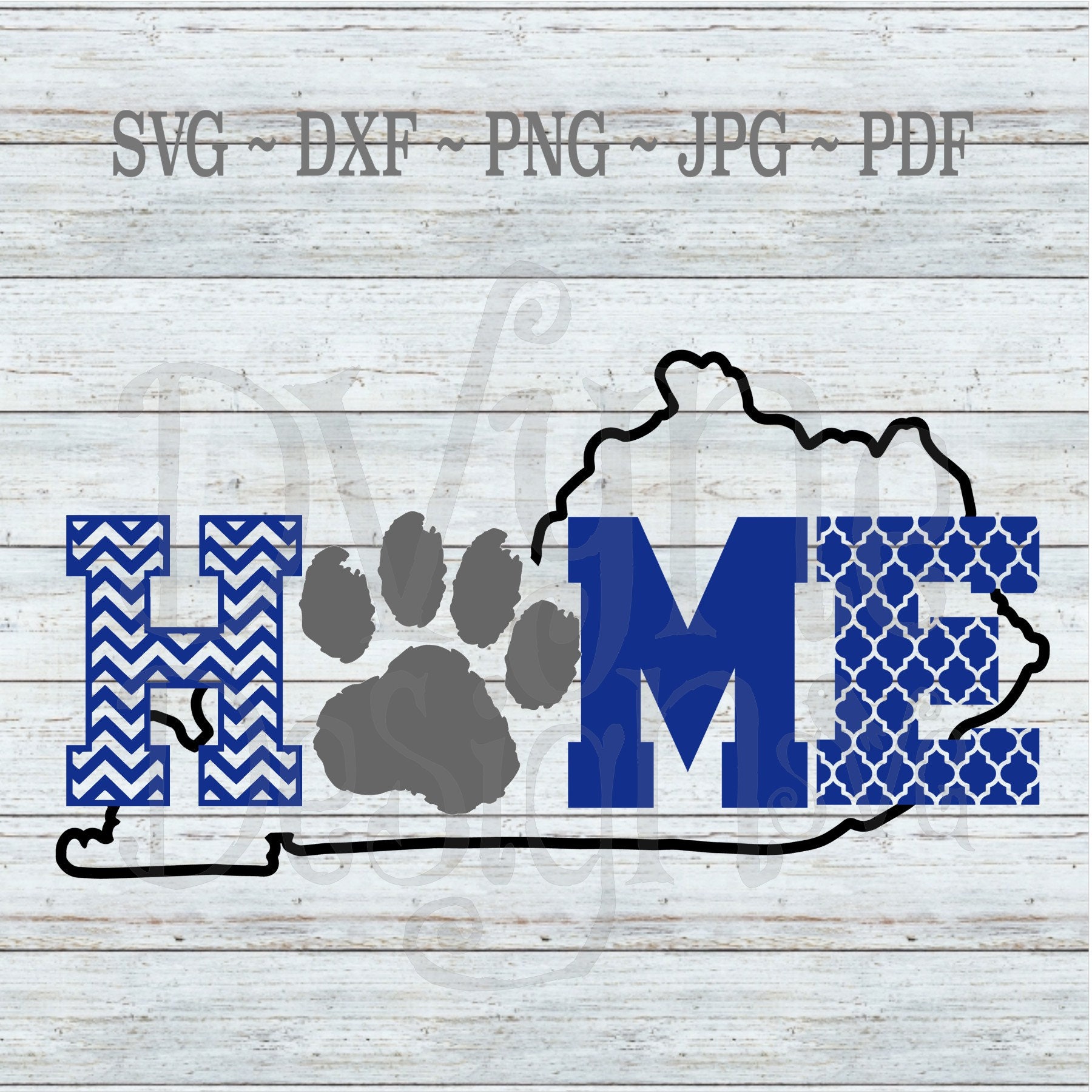 Download Kentucky Home Svg Ky Home With Paw Print Digital Cut File Etsy