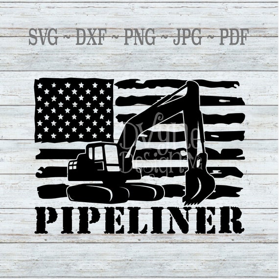 Download Pipeliner American Flag SVG Equipment Operator Flag ...