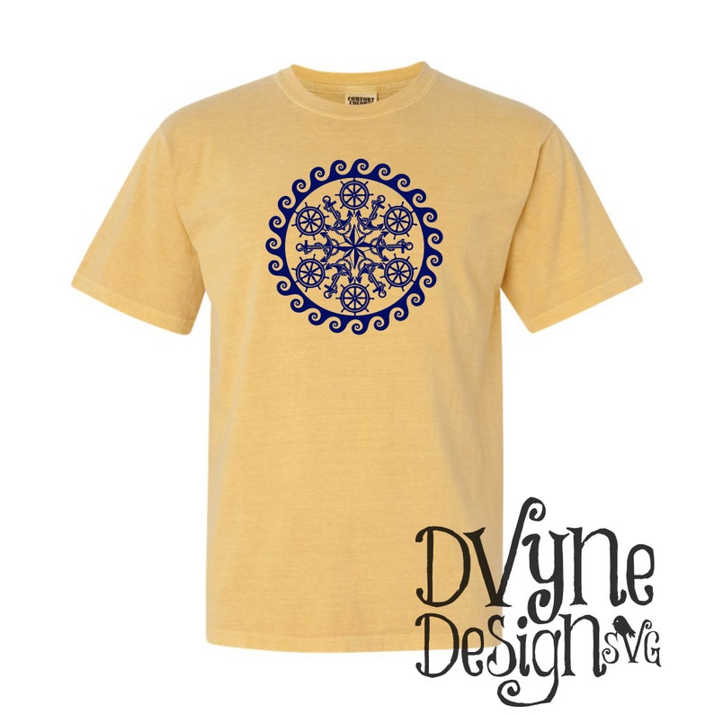 Download Nautical Mandala SVG Anchor and Ship's Wheel Digital Cut ...