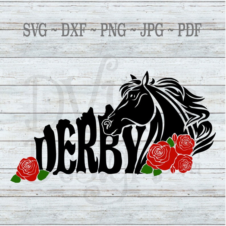 Kentucky Derby SVG KY Horse and Roses SVG Silhouette Digital Etsy Sweden