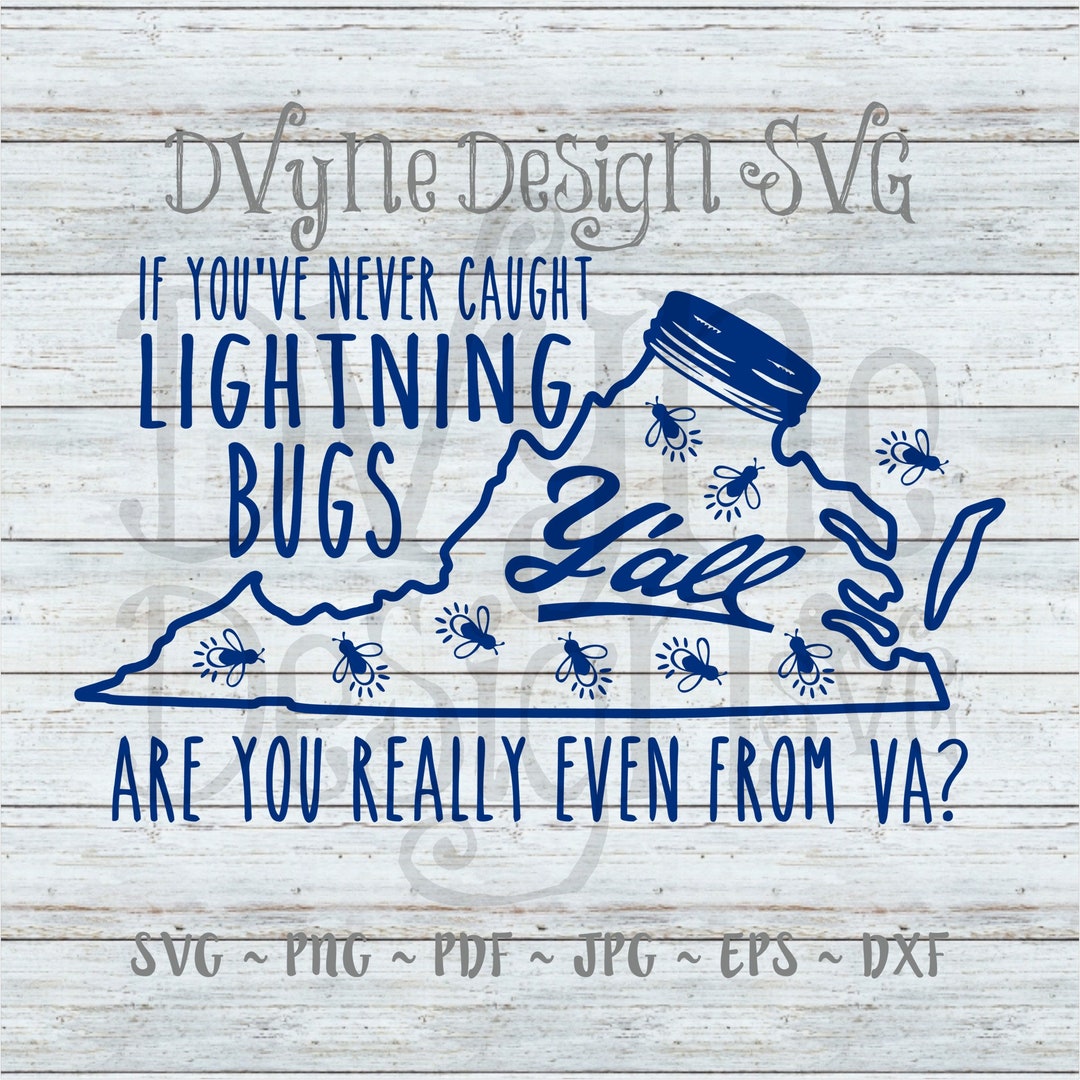 Virginia Lightning Bugs SVG Virginia SVG Lightning Bugs SVG Etsy