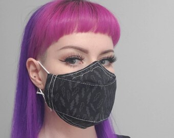 MASK! 3 Layer (Cotton & Polypropylene) Mask ~ Adult 3D Contour ~ Zip Zap Zop design - Reusable - Made in Canada