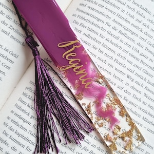 Personalized bookmark, gift, small item, bookworm, handmade, bookmark, reading aid, small gifts, April 4th Art Purpur