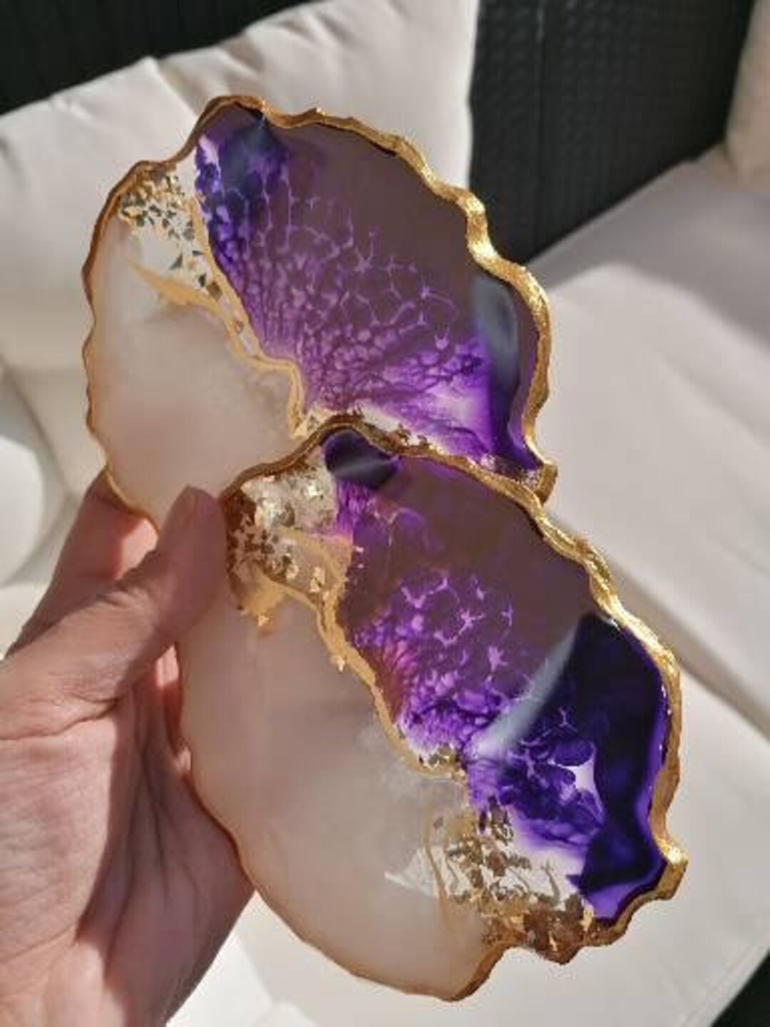 April4.art, Resin Coasters, Coasters, Resin Art, Amethyst, Amethyst ...