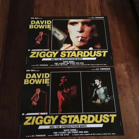 Original 1973 David Bowie U.S.A Poster for the Film /'Ziggy Stardust and the Spiders from Mars/'
