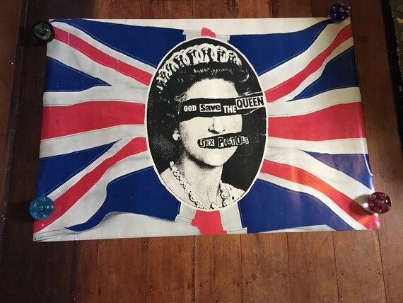 Sex Pistols God Save The Queen 1977 Virgin Records Jamie Reid Etsy