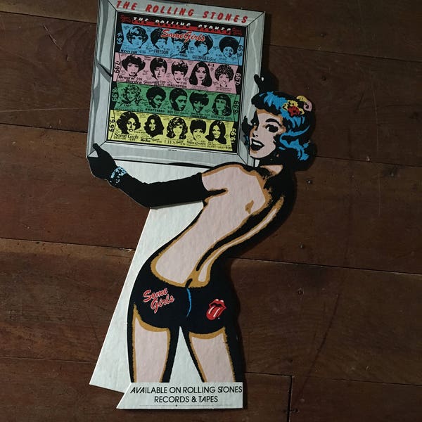 The Rolling Stones Atlantic Records & Tapes 1978 Original Rare Vintage Music Display Standee