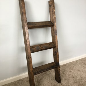 Handmade Blanket Ladder: Rustic Farmhouse Quilt Organizer (4ft)