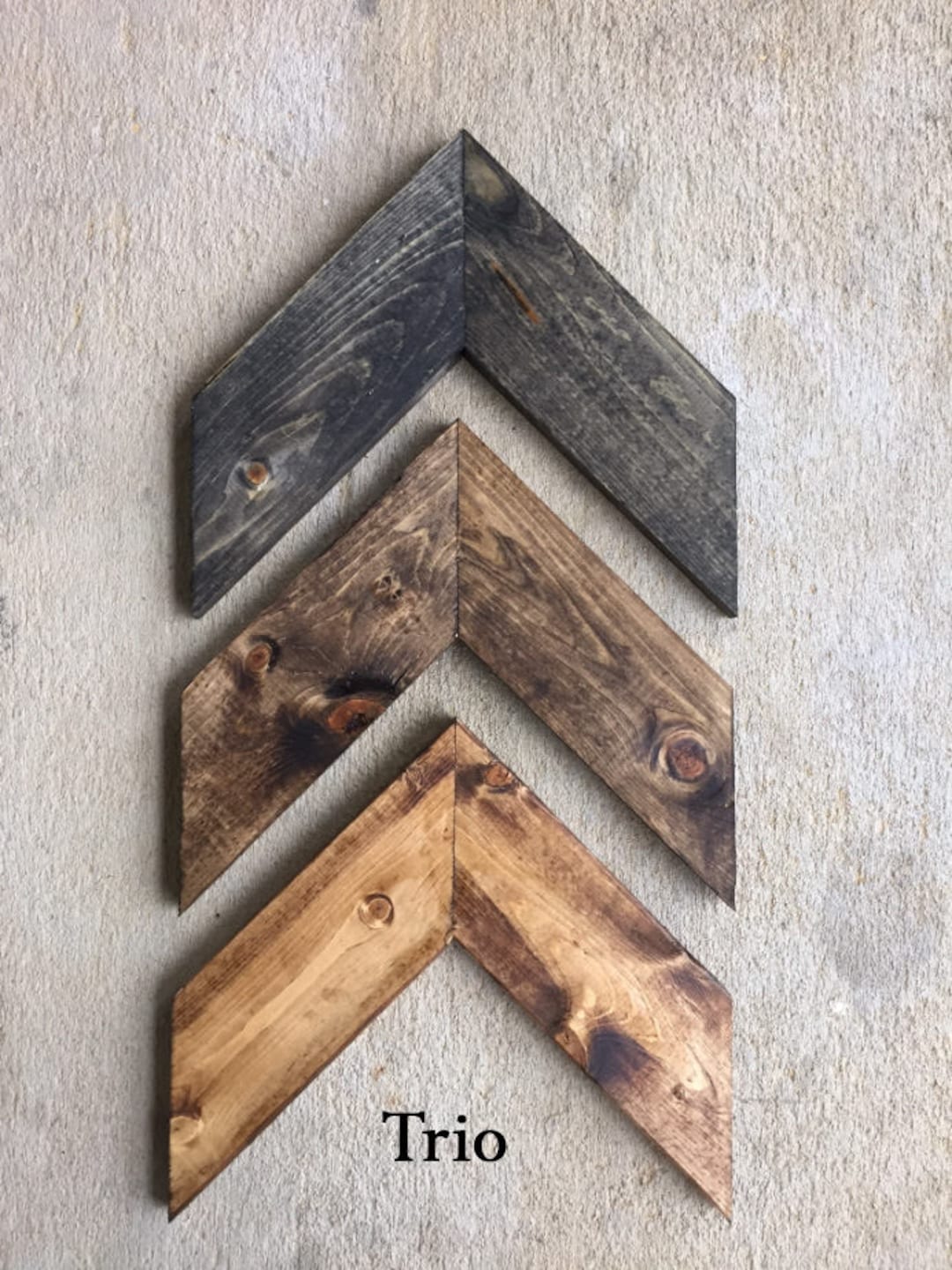 Rustic Wood Chevron Arrow Wall Art: 3 Piece Set - Etsy