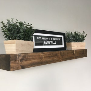 Wood Floating Shelves, Rustic Shelf 6&#39;&#39; deep