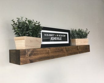 Wood Floating Shelves, Rustic Shelf 6'' deep