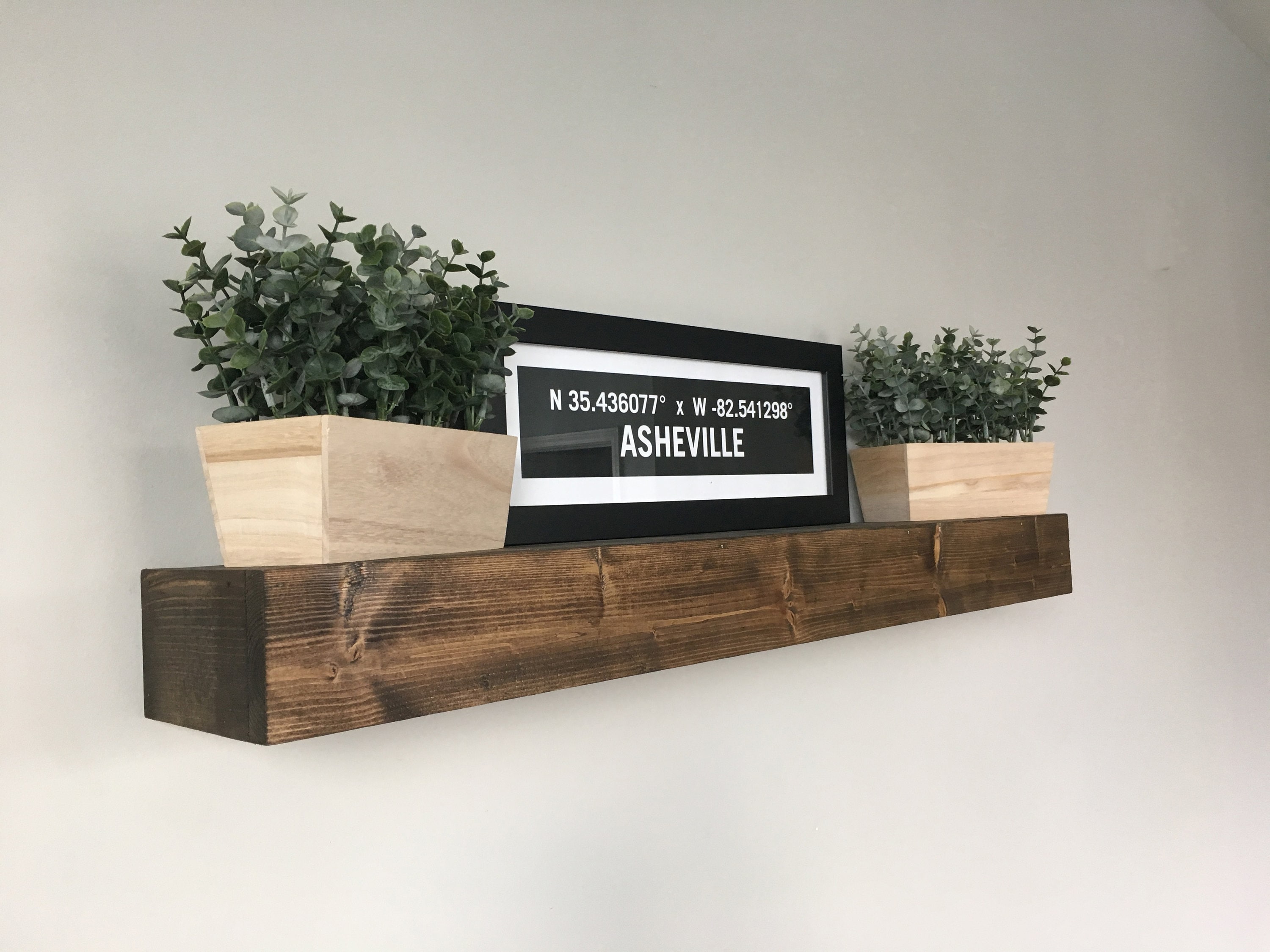 Wood Floating Shelves Rustic Shelf 6 Deep Etsy UK