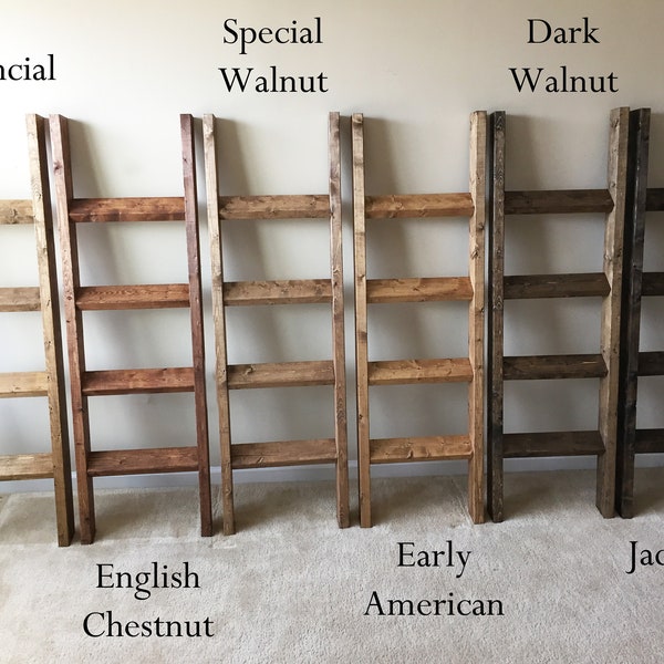 Handmade Blanket Ladder: Rustic Farmhouse Quilt Organizer, 5ft