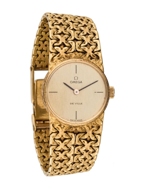 omega deville gold watch