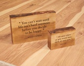SOLID WOOD SIGN Custom Quote Personalized, Inspirational, Farmhouse Boho Wall Decor, Motivational Lyrics, Wedding Gift, Appreciation Verse