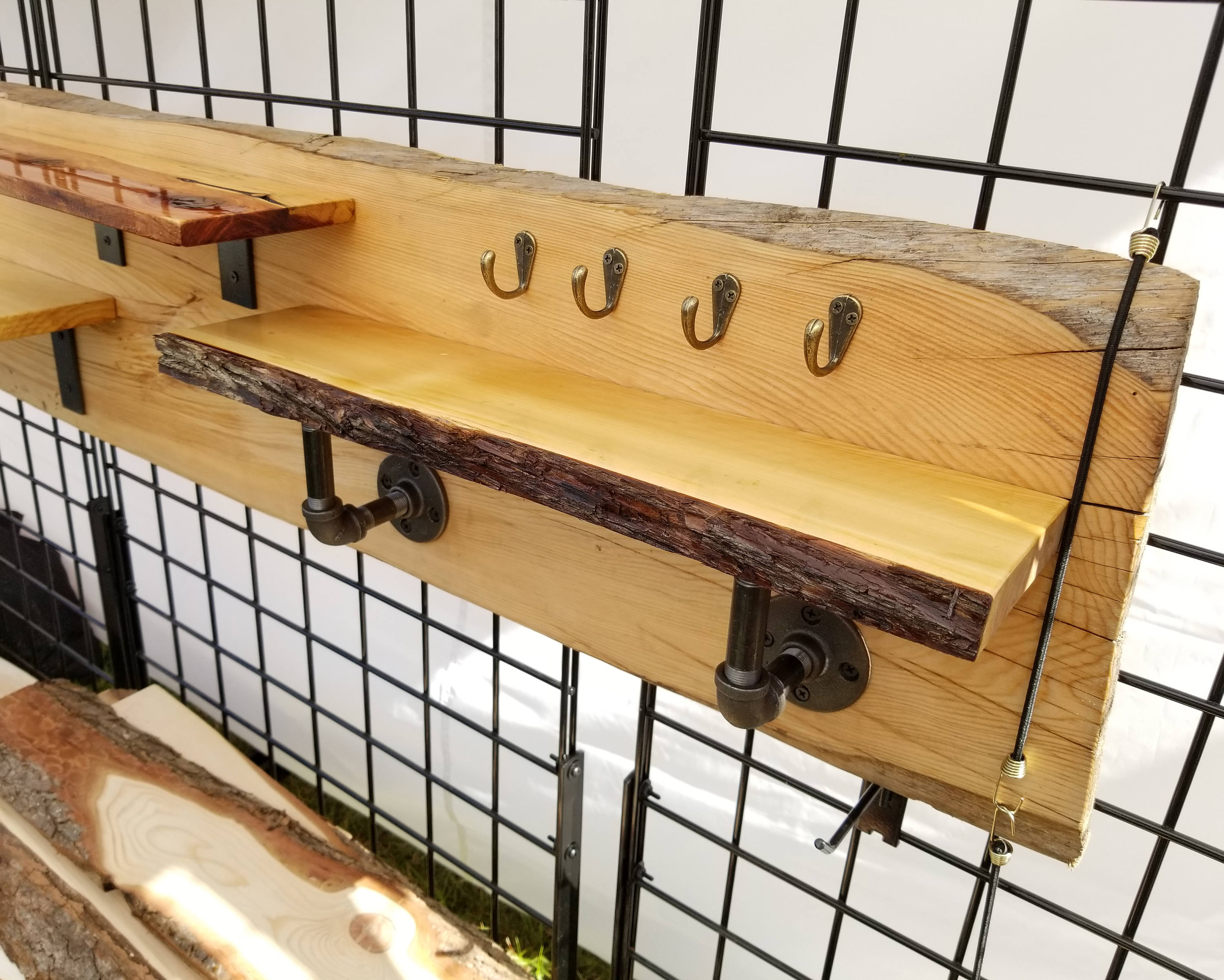 Custom Shelves Live Edge Wood with Bark Etsy
