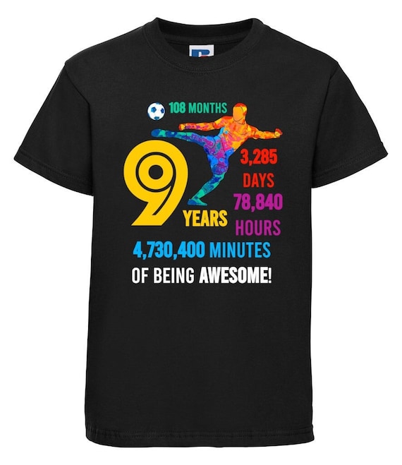 9th Birthday Gift T Shirt 9 Years Old Being Awesome Tee 9th Birthday Gift T Shirt 9 Years Old Being Awesome Tee