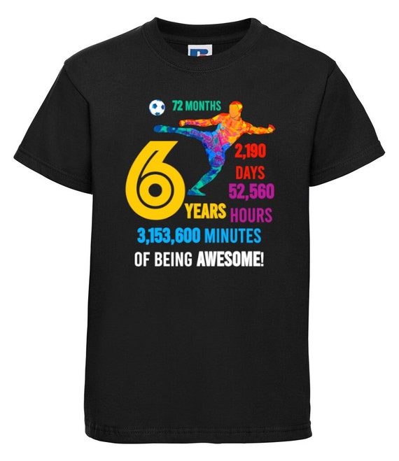 6th Birthday Gift T Shirt 6 Years Old Being Awesome Tee 6th Birthday Gift T Shirt 6 Years Old Being Awesome Tee