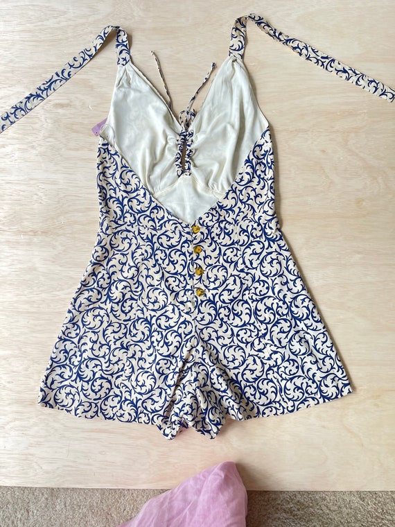1930’s Deadstock Beach Romper/Playsuit in a rare … - image 8