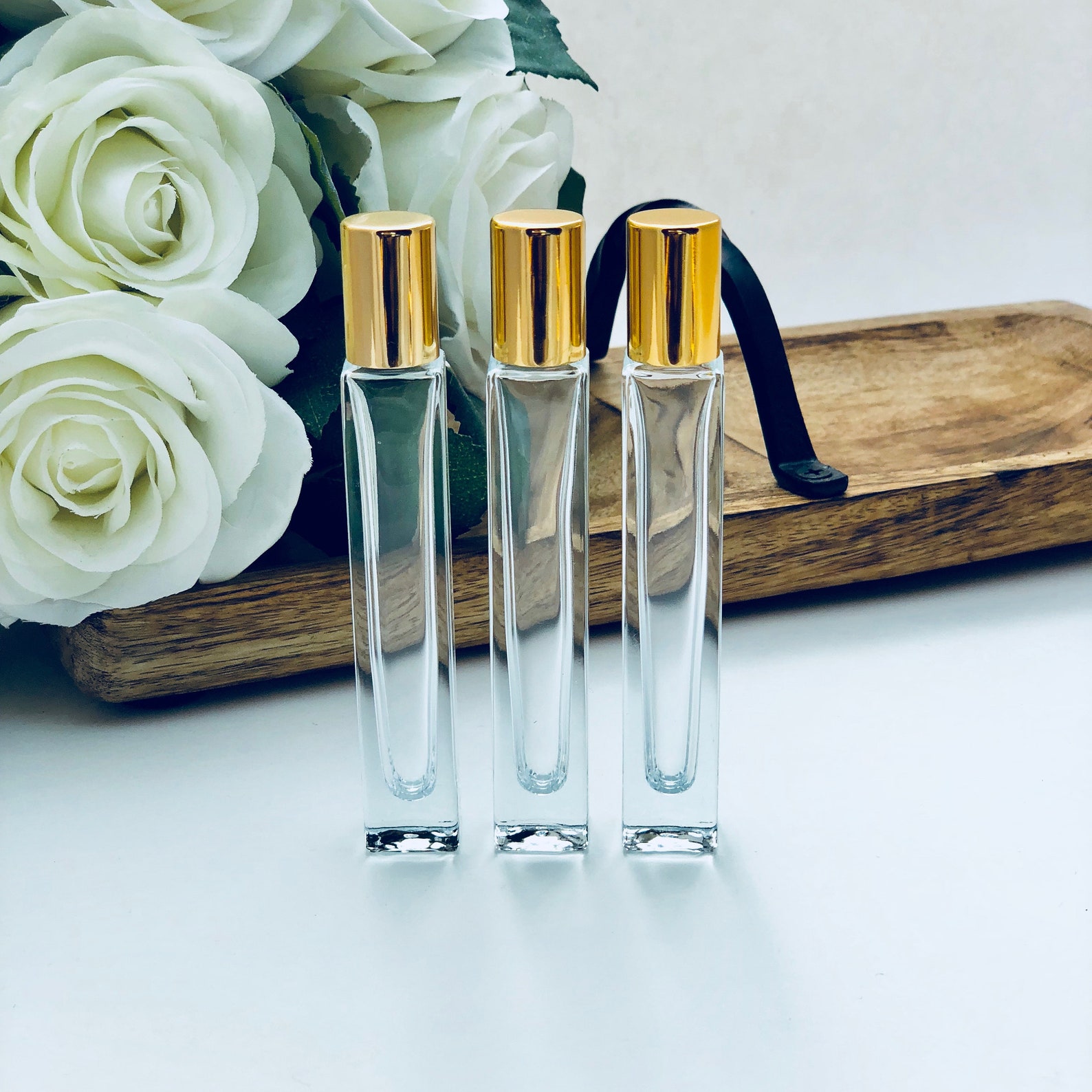 Luna 10ml Square Roller Bottle Gold Etsy