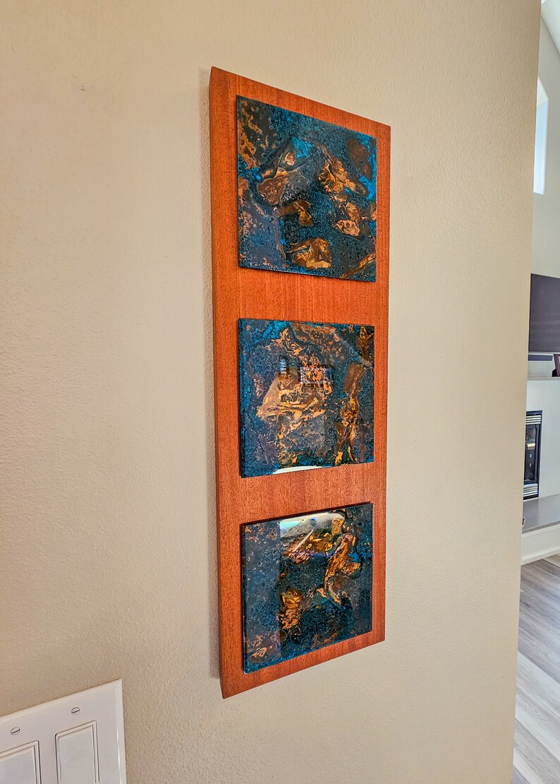 Handcrafted Copper Wall Art, Modern Home Accent, Patina Finish, Unique