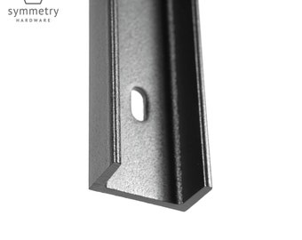 C-Channel support bracket to prevent warping and sagging of wood table top with elongated holes. MATTE BLACK. Qty 1 Table Stiffener