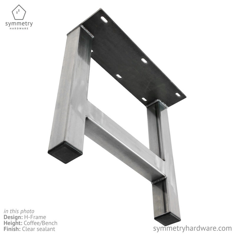 The 'H-Frame' Metal Table Legs, Industrial Coffee, Dining or Bar Steel Table Legs, DIY Modern Table legs, w/Leveling Feet image 6
